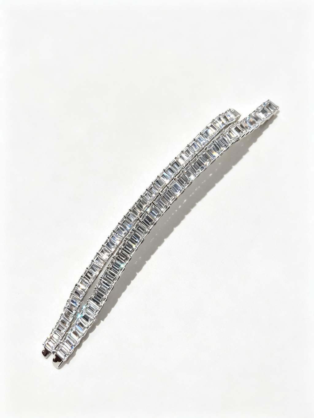 IGI Certified Emerald Cut Lab Grown diamond Tennis Bracelet with 3.8*5.4mm Each 0.5ct DEF VVS~VS 18K 14K Gold Box Clasp for Daily Wear