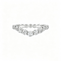 IGI Certified 18K Gold Lab Grown Diamond Fashion Ring with V-Shaped Wave Band Full Diamond Round Cut DEF VS Eco-Friendly