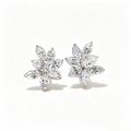 IGI Certified 14K 18K Gold Marquise Cut 2.5*4.5mm Lab Grown Diamond Earrings   Silver Flower Earrings Jewelry Women Hot
