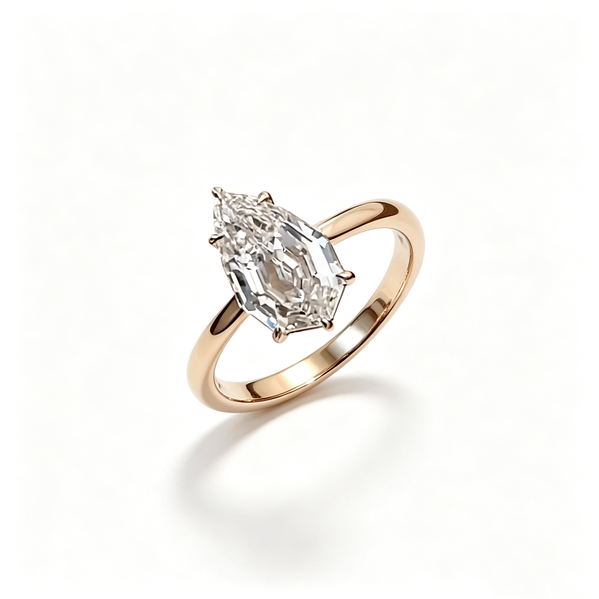 IGI Certified Custom Fine Ring with Pear Step Cut 3 Carats DE VVS  CVD Lab Grown Diamond 18K/14K Gold for Luxury Wedding