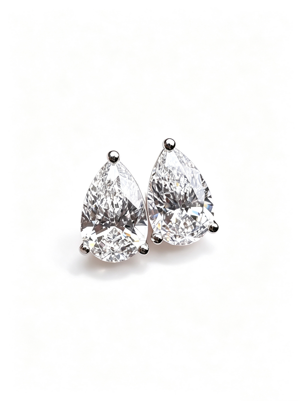 IGI Certified K Gold Pear Cut Lab Diamond Earrings 14k 18k 1CT D VVS2 Silver Earrings Women's Gift