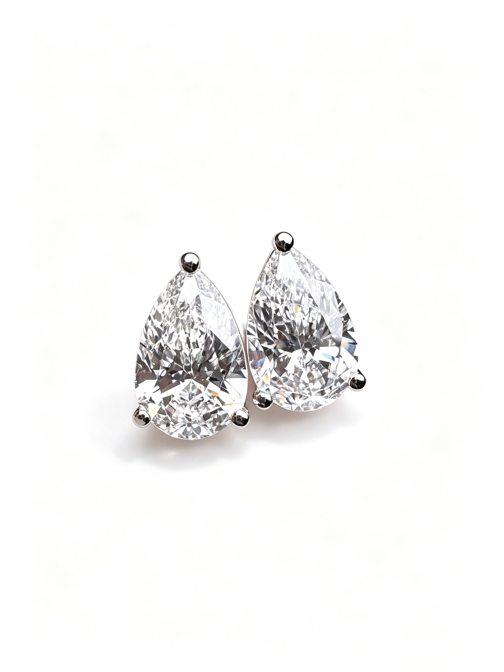 IGI Certified K Gold Pear Cut Lab Diamond Earrings 14k 18k 1CT D VVS2 Silver Earrings Women's Gift