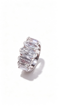 Custom IGI Certified Oval Step Cut Ring with CVD 4.5CTW DE  VVS Lab Grown diamond 18K Solid Gold for Engagement Band Ring