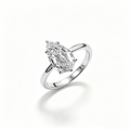 IGI Certified Custom Fine Ring with Pear Step Cut 3 Carats DE VVS  CVD Lab Grown Diamond 18K/14K Gold for Luxury Wedding