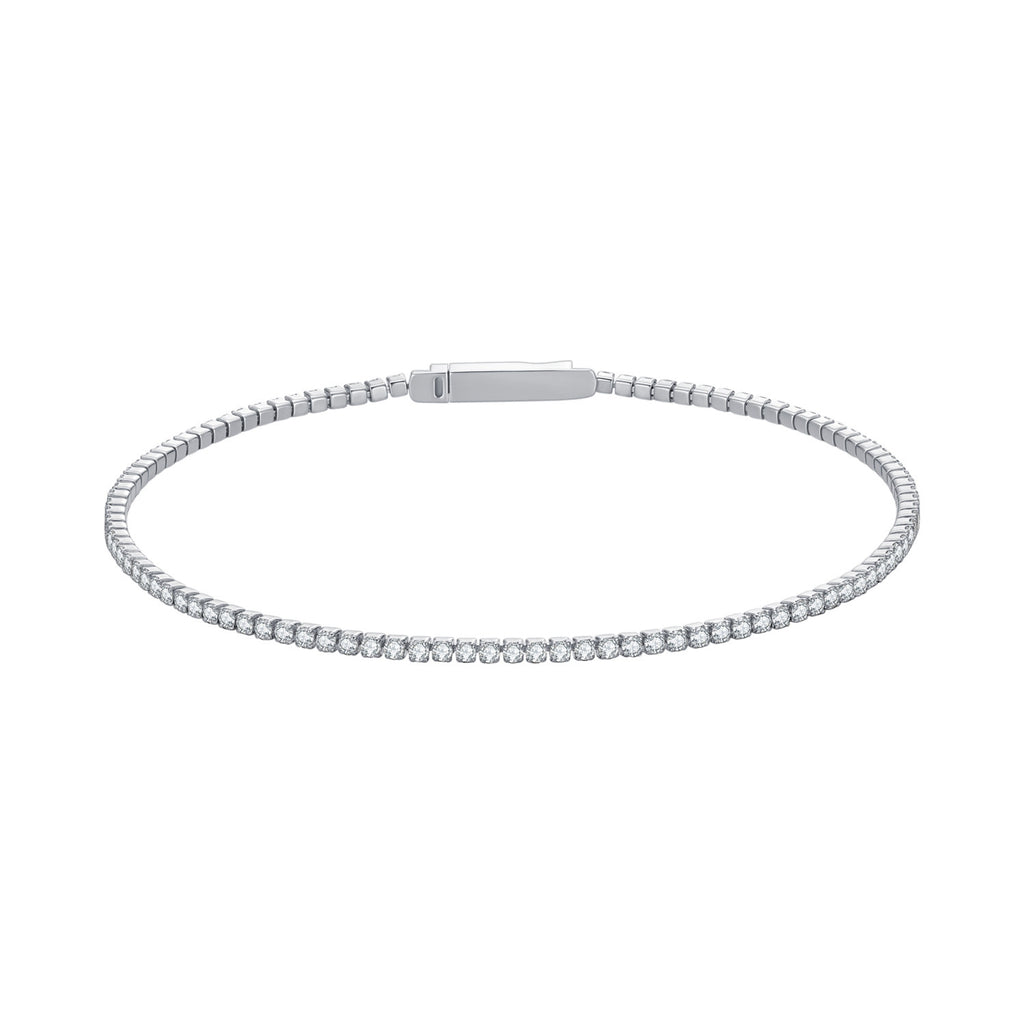 IGI Certified 18K 14K Solid Gold Lab Grown Diamond Bracelet with HPHT DEF VVS VS 2mm Small Size for Wedding Band and Bridal Set Matching