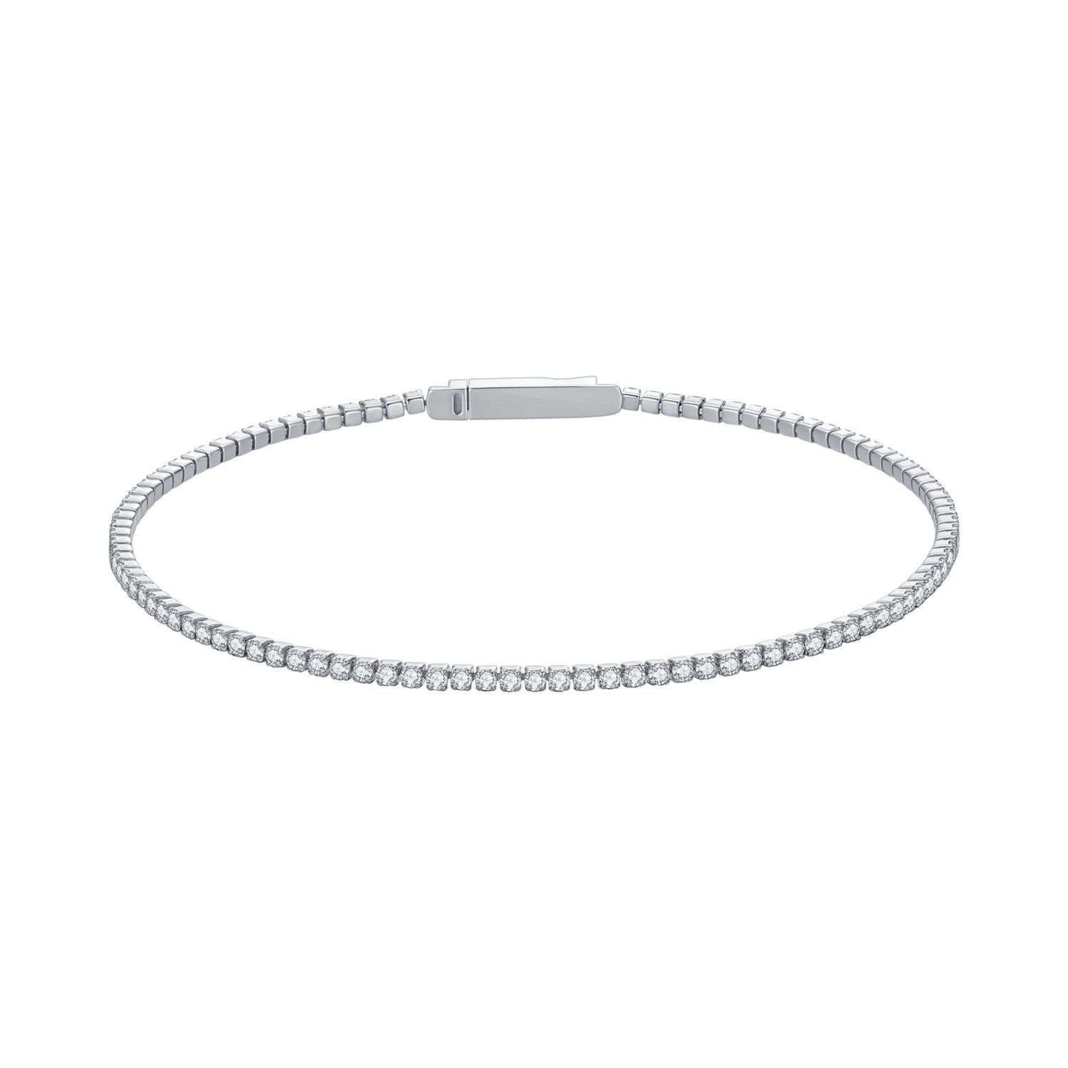 IGI Certified 18K 14K Solid Gold Lab Grown Diamond Bracelet with HPHT DEF VVS VS 2mm Small Size for Wedding Band and Bridal Set Matching