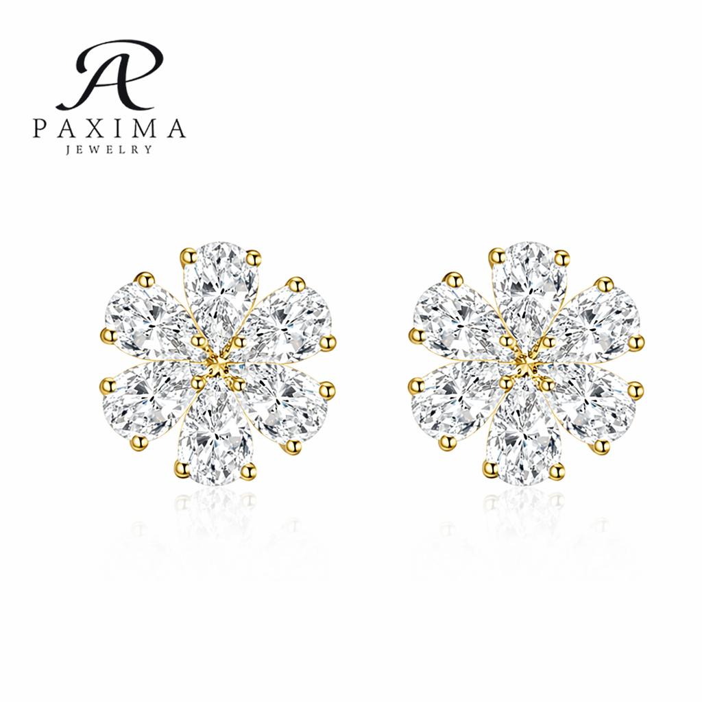 IGI Certified 14k 18k Lab Grown Diamond Stud Earrings with Pear Cut 2*3mm for Bridal Engagement Jewelry
