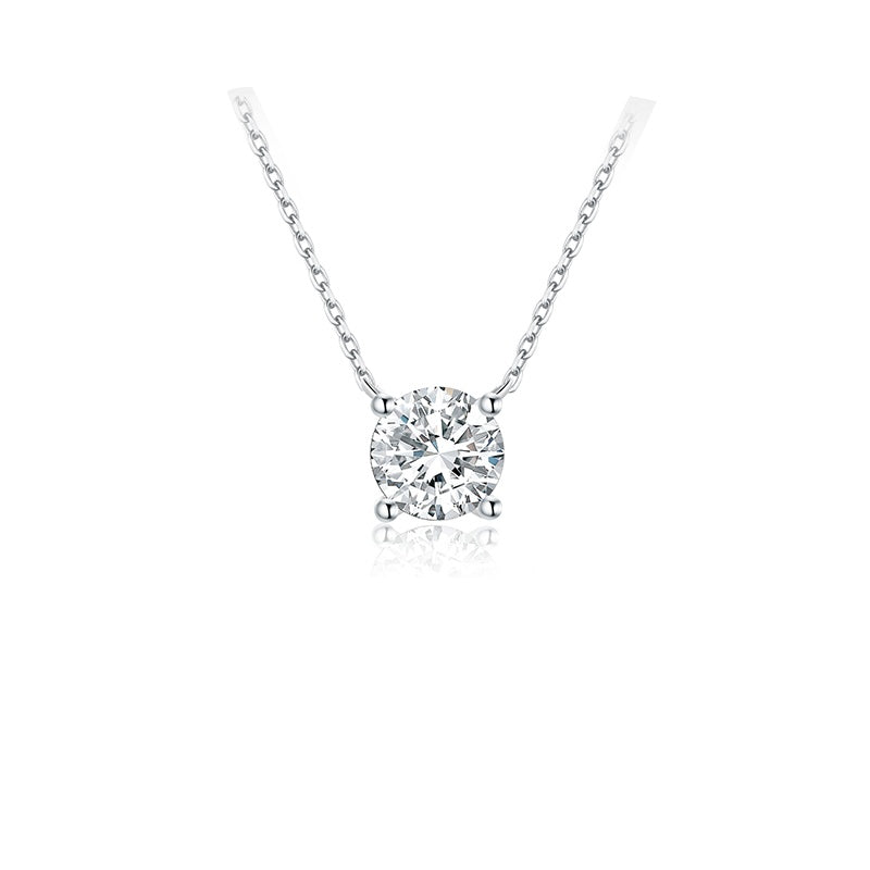 18k Gold Lab Grown Diamond Necklace with IGI Certified 3ct D VVS2 Solitaire Round Brilliant Cut for Elegant Day Wear