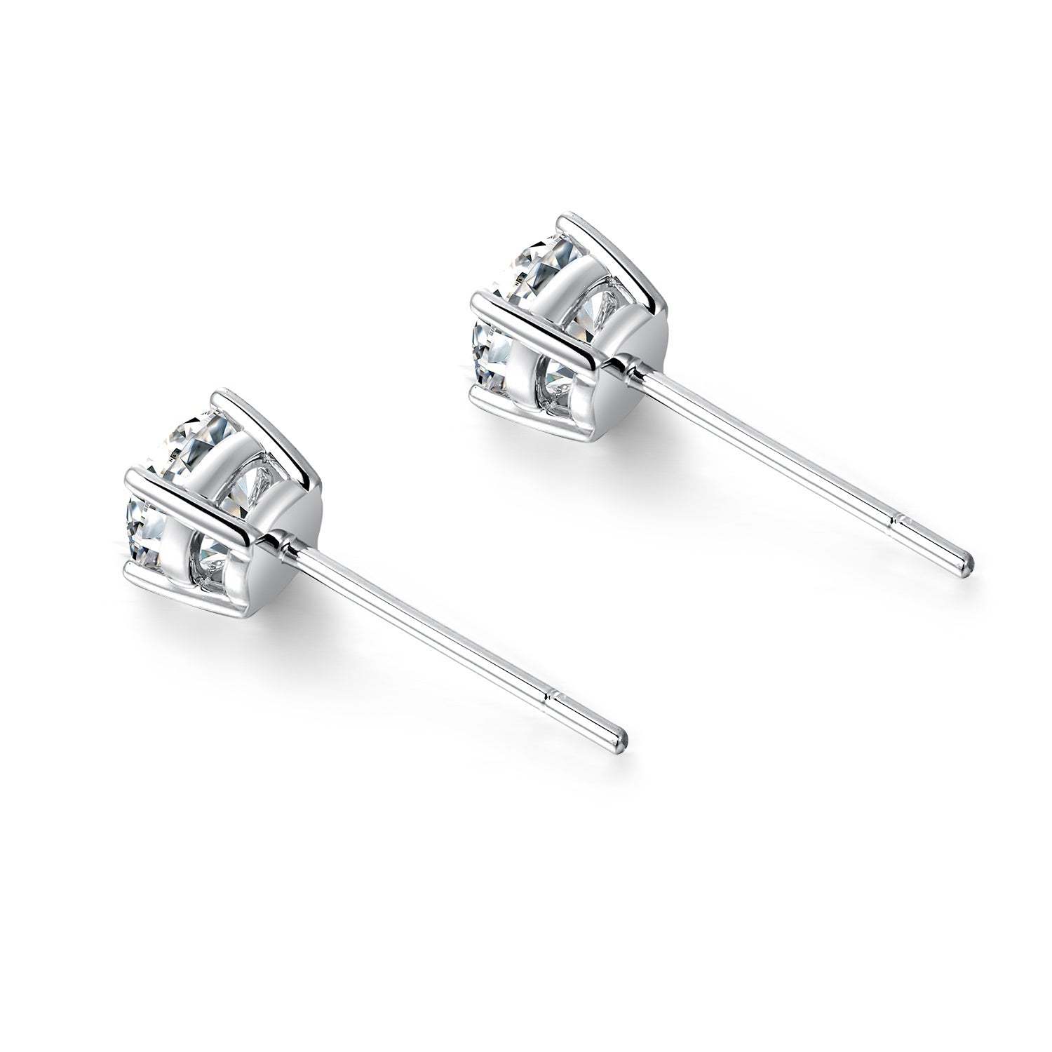 IGI Certified Lab Grown diamond Earrings with 1CT D VVS2 Round Brilliant Cut CVD 18K 14K Gold Stud Four Prong