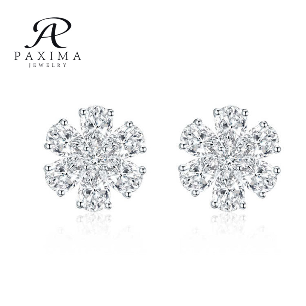 IGI Certified 14k 18k Lab Grown Diamond Stud Earrings with Pear Cut 2*3mm for Bridal Engagement Jewelry