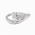18K Gold Lab Grown Diamond Wedding Engagement Ring with 3ct Pear Cut D VVS2 IGI Certified for Bridal Proposal