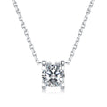 18k Gold Lab Grown Diamond Necklace with Solitaire IGI Certified 1ct D VVS2 Round Brilliant Cut Bull Head Style