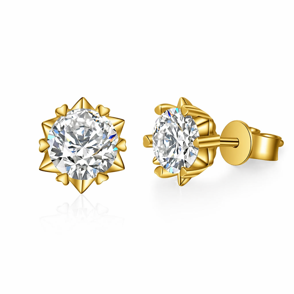IGI Certified Lab Diamond Stud Earrings 14k 18k  1ct D VVS2 HPHT CVD Diamond Earring