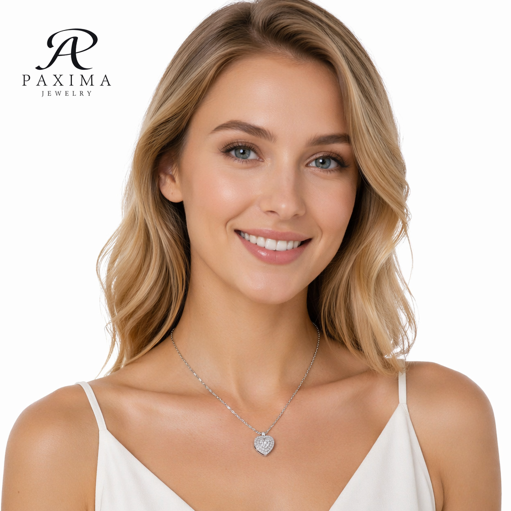 IGI Certified Lab Grown Diamond Necklace with Halo Setting Small Round Diamond for Vacation Wear