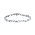 IGI Certified Lab-Grown Diamond Bracelet Emerald Cut (5*7mm 1.15CT) Round Cut (5mm 0.5CT ) with 18K Gold Bangle for Women Men Premium Jewelry