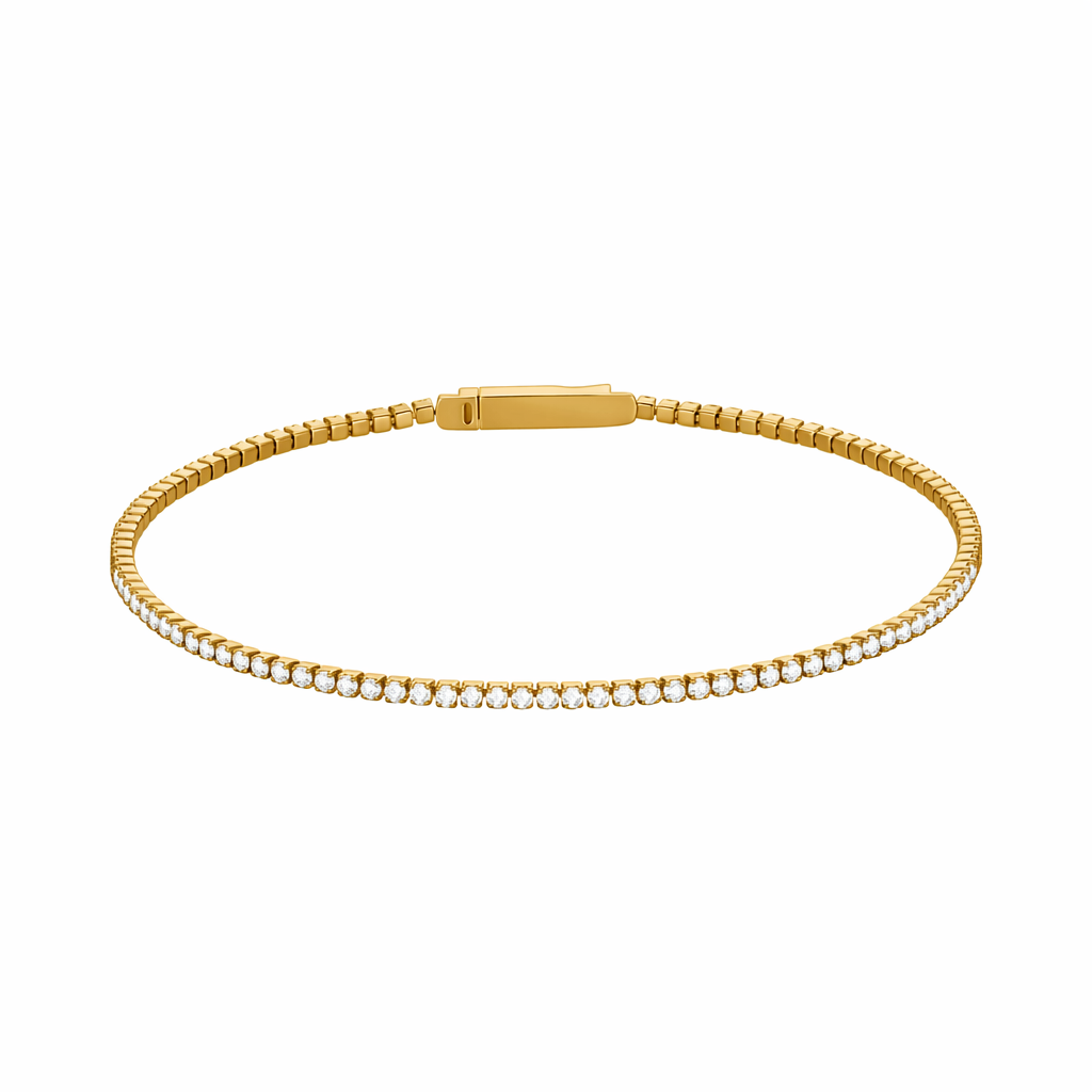 IGI Certified 18K 14K Solid Gold Lab Grown Diamond Bracelet with HPHT DEF VVS VS 2mm Small Size for Wedding Band and Bridal Set Matching