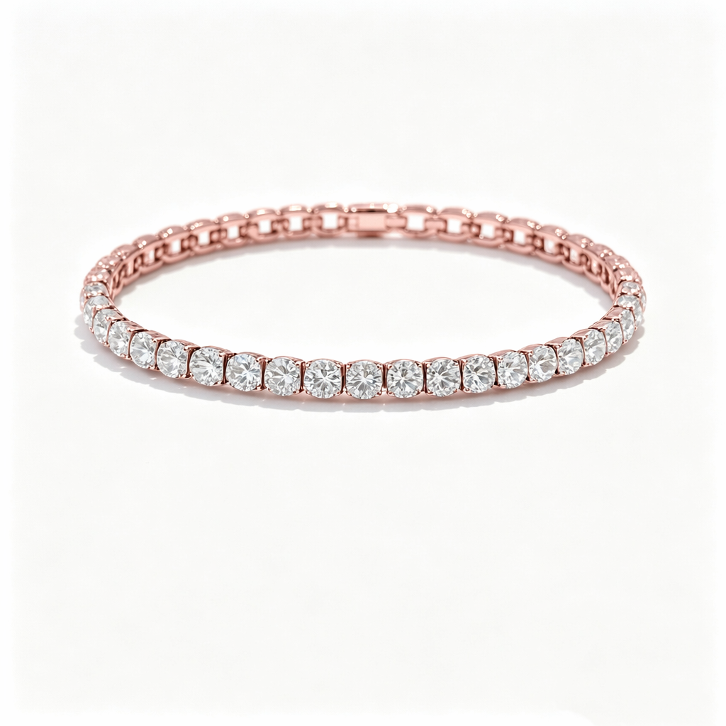 IGI Certified Lab Synthetic Diamond Tennis Bracelet with 3mm DEF VVS Round Cut 14K/9K Gold for Jewelry Wholesale