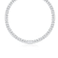 IGI Certified Tennis Necklaces with Lab Grown Diamond Emerald Cut 0.5ct DEF VVS for Elegant Women's Fine Jewelry