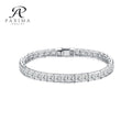 IGI Certified Lab Grown Diamond Tennis Bracelet with Princess Cut (2*2mm) DEF VVS HPHT 18K Gold for High End Jewelry Collection