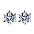 IGI Certified 14k 18k Solid Gold Studs Lab Grown Created Diamond Earrings 1CT D VVS2 HPHT CVD Six Prong Clip-on Stud