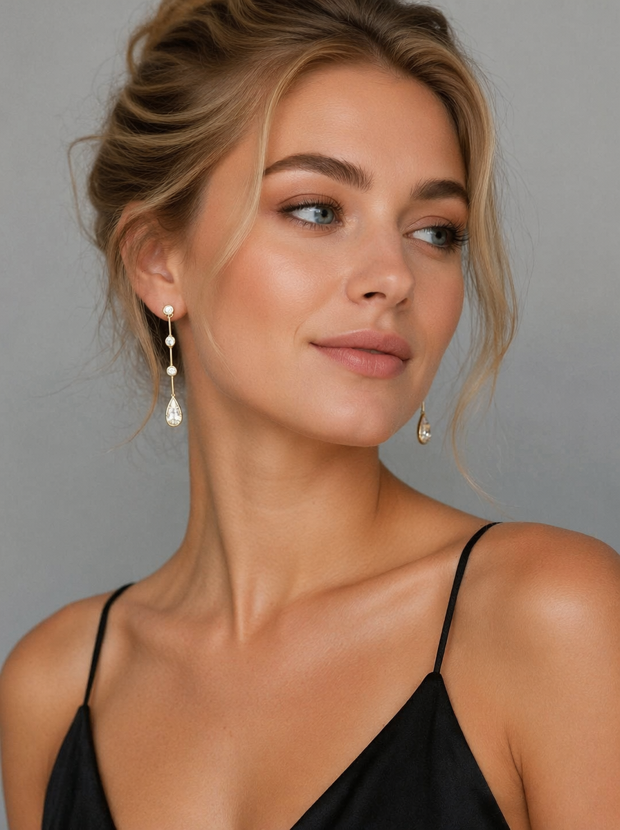 IGI Certified 14K 18K Gold Elongated Pear Cut HPHT CVD Lab diamond Drop Earrings 1CT DEF VVS