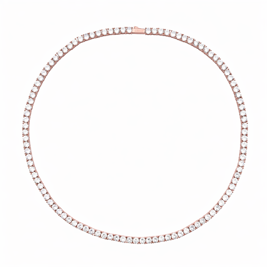 IGI Certified Lab Grown Diamond Tennis Chain Necklace Bracelet 2mm Round Cut