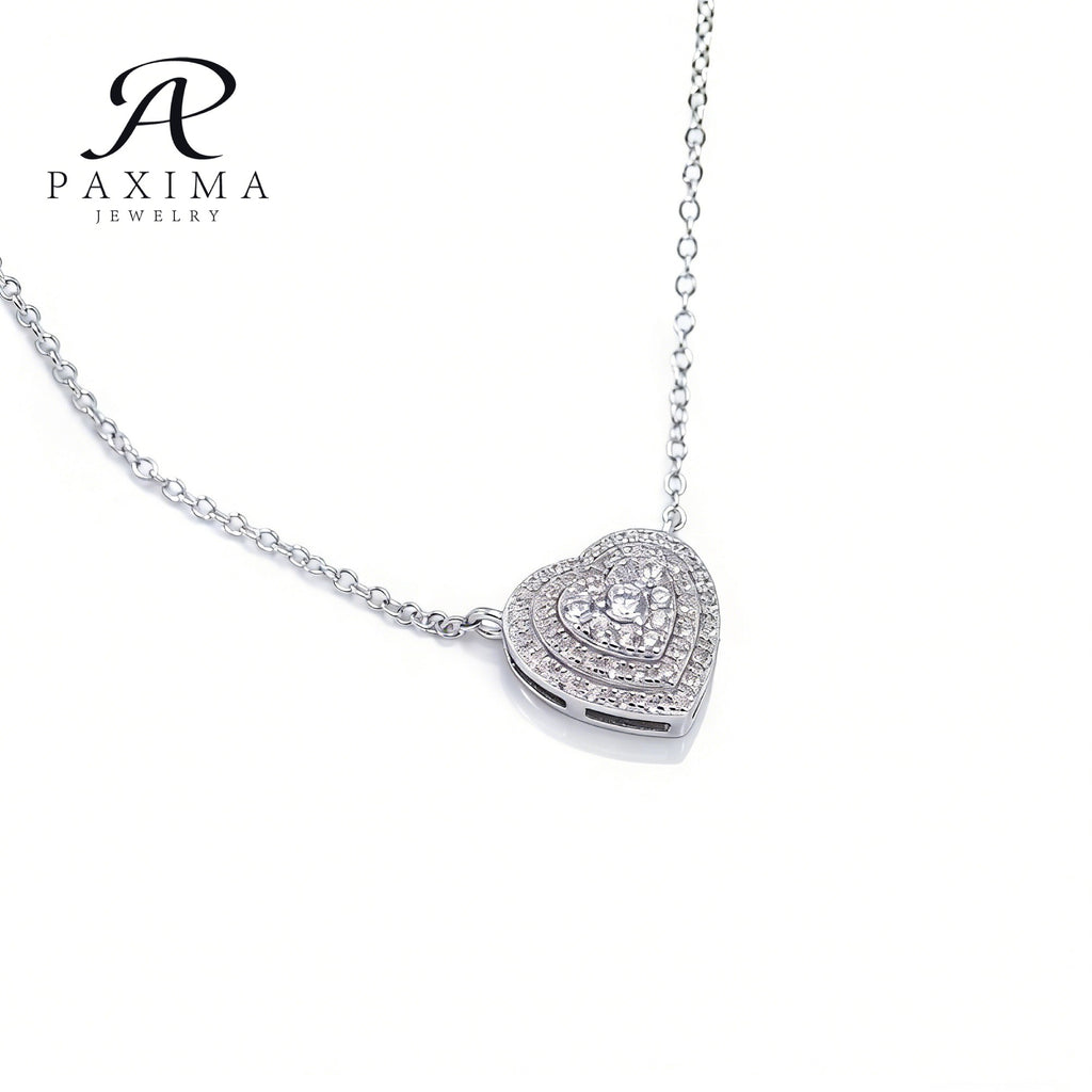 IGI Certified Lab Grown Diamond Necklace with Halo Setting Small Round Diamond for Vacation Wear
