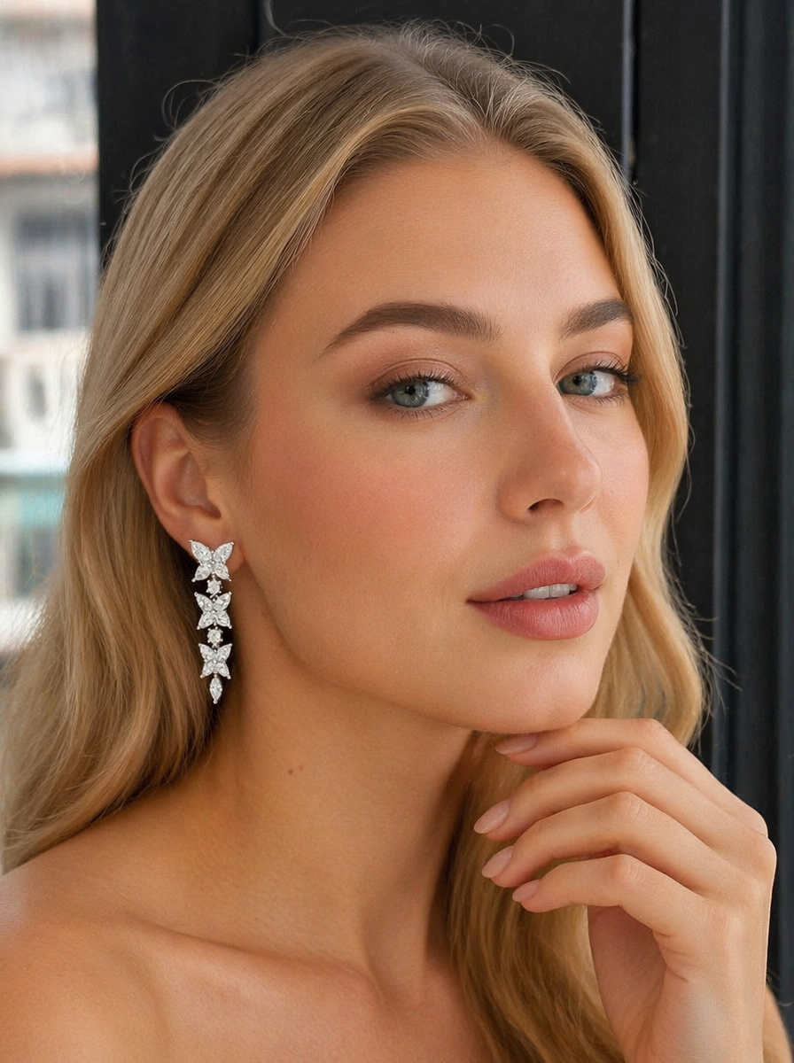 IGI Certified 14K 18K Gold Pear and Marquise Cut HPHT CVD Lab Grown Diamond Earrings