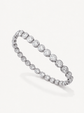 IGI Certified Lab Grown Diamond Tennis Bracelet 19K 14K 18K Gold Round Brilliant Cut 3.4mm
