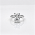 IGI Certified Radiant Cut Lab Grown 5 Carat Diamond Ring 14K/18K White Gold 4 Prong Rings