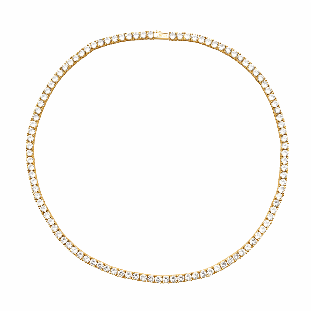 IGI Certified Lab Grown Diamond Tennis Chain Necklace Bracelet 2mm Round Cut