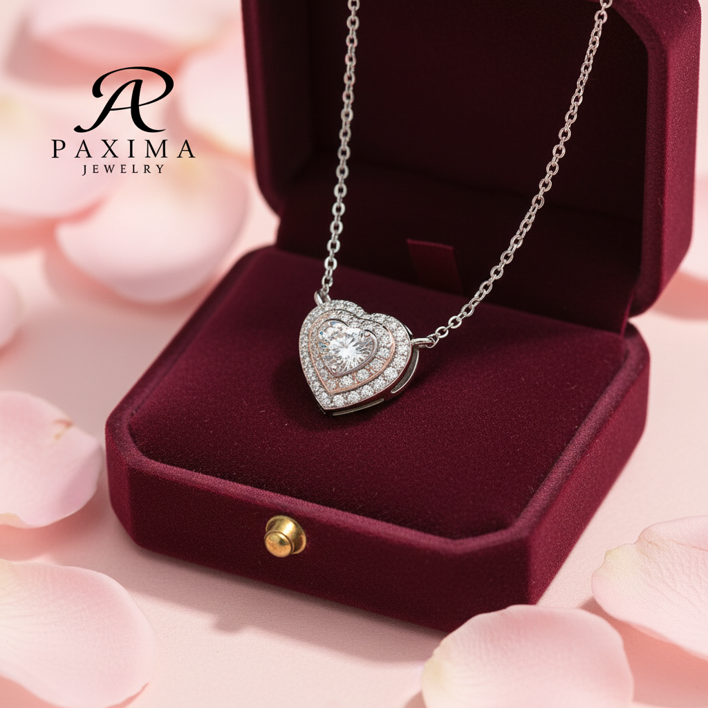 IGI Certified Lab Grown Diamond Necklace with Halo Setting Small Round Diamond for Vacation Wear