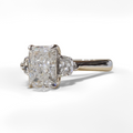 Lab Grown Diamond Engagement Ring with IGI Certified 3CT D VVS2 Radiant Cut CVD Synthetic Diamond for Luxury Wedding