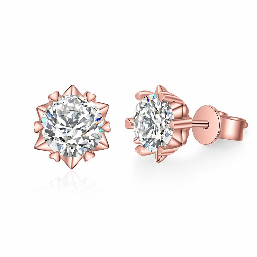 IGI Certified Lab Diamond Stud Earrings 14k 18k  1ct D VVS2 HPHT CVD Diamond Earring