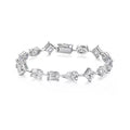 Custom Exquisite 14K 18K Pear Oval Emerald Princess Cut Each 0.5CT Lab-Grown Diamond Tennis Bracelet with IGI Certified for Daily Wear