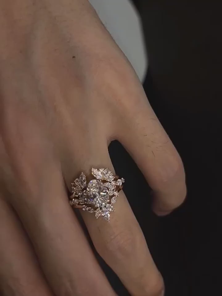 Custom Stackable Ring with IGI Certified CVD 3ct  D VVS2 Oval Cut Lab Grown diamond 18K 14K Solid Gold for Engagement